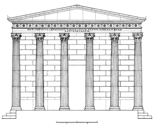 propylon corinthian facade map
