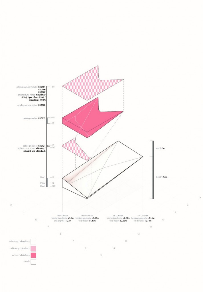 Axonometric drawing of a trench in the Nike precinct