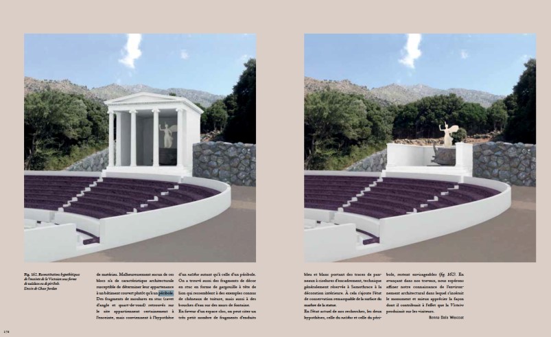 Rendering of the reconstruction of the Nike Monument